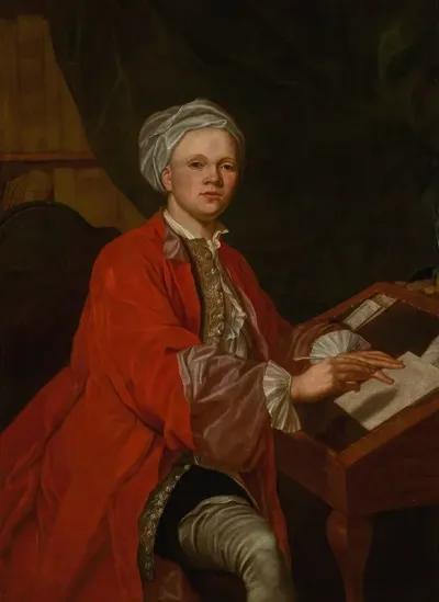 Portrait Of A Young Man At His Writing Desk