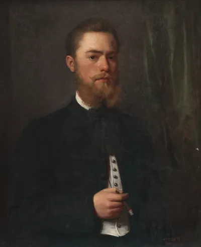 Portrait Of A Young Man Law Student Gejza Bencur