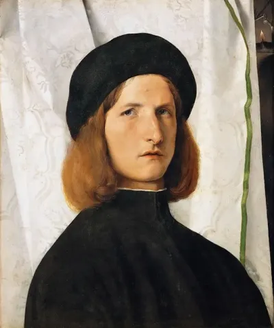 Portrait Of A Young Man With A Lamp