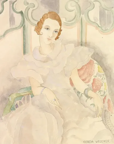 Portrait Of A Young Woman In A White Dress 2