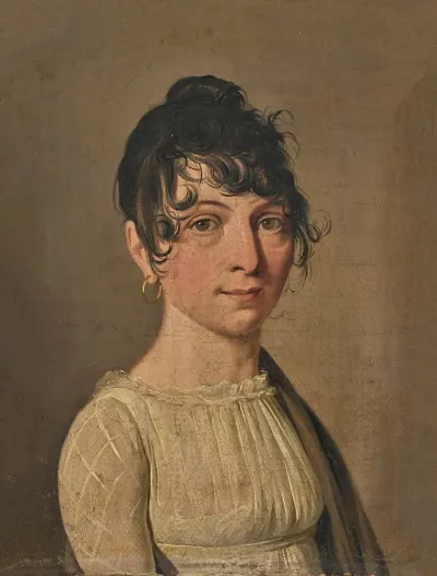 Portrait Of A Young Woman In A White Dress 3