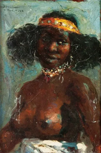 Portrait Of A Young Woman In Bust