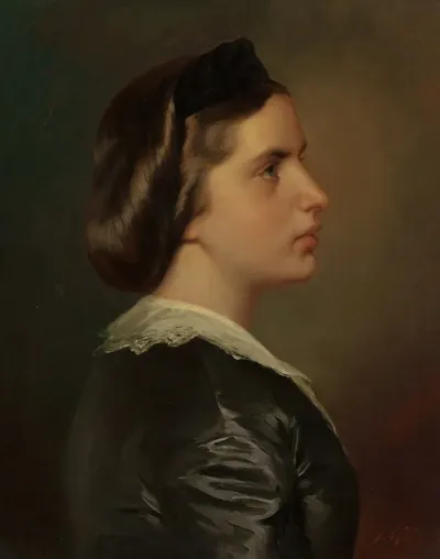 Portrait Of A Young Woman In Profile 3