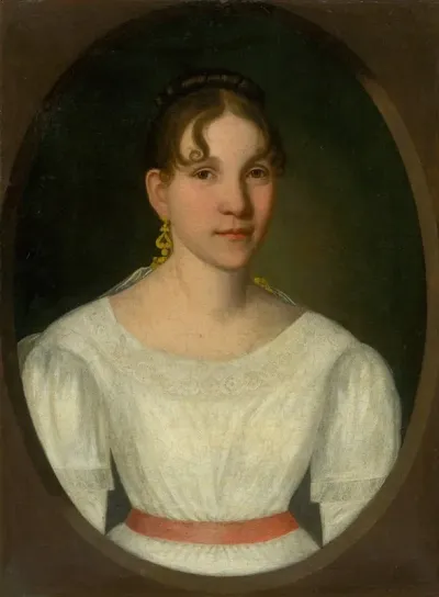 Portrait Of A Young Woman In White Mrs Zgolay