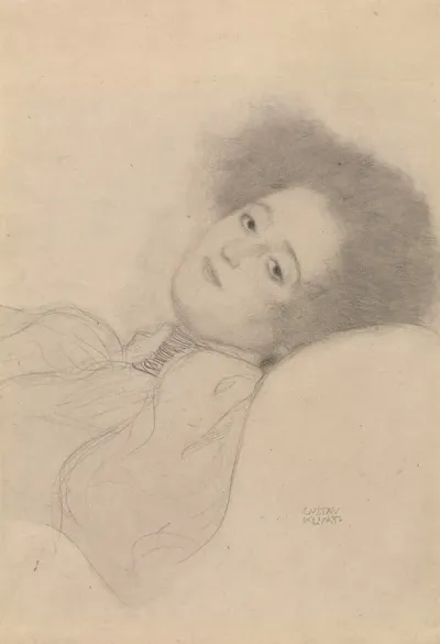 Portrait Of A Young Woman Reclining