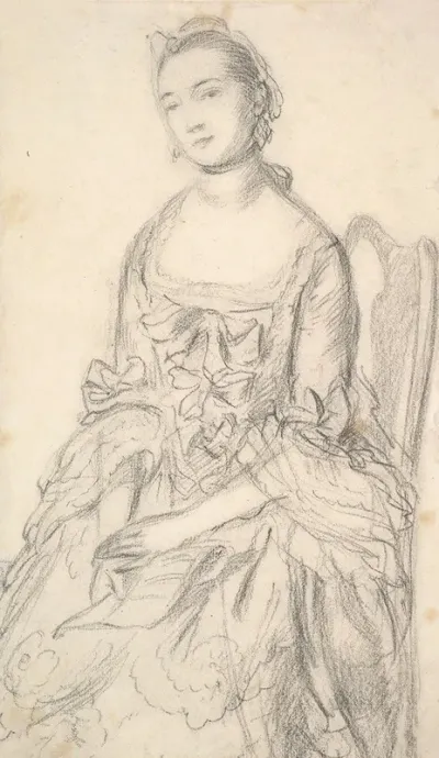 Portrait Of A Young Woman Seated