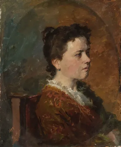 Portrait Of A Young Woman Study