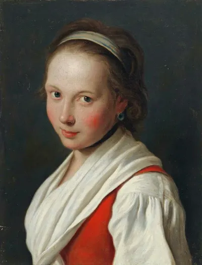 Portrait Of A Young Woman With A Hair Band