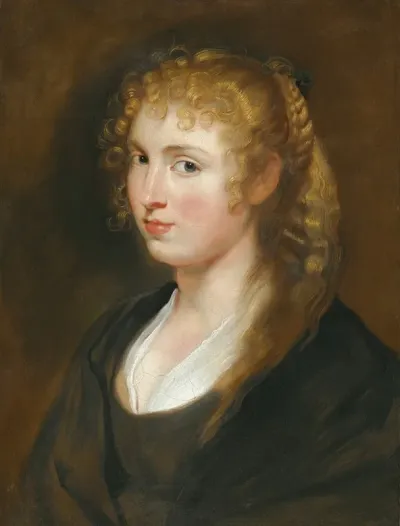 Portrait Of A Young Woman With Braided Hair Said To Be Helene Fourment 1614 73