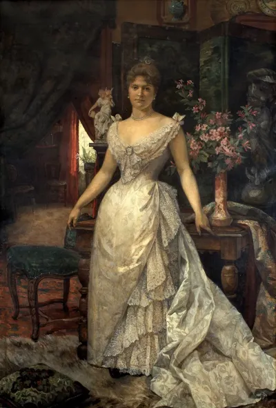 Portrait Of Adelaide Lefebvre The Artists Wife