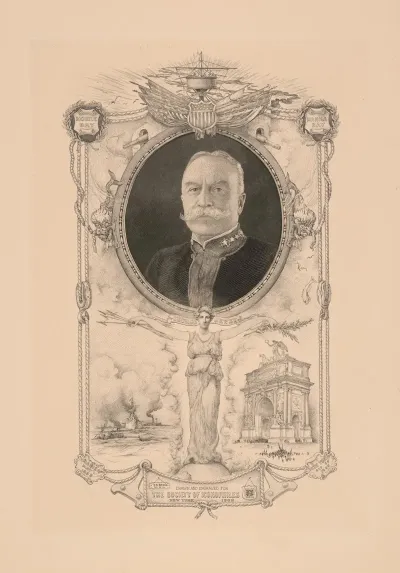 Portrait Of Admiral Dewey Commemorating His Arrival In New York September 1899