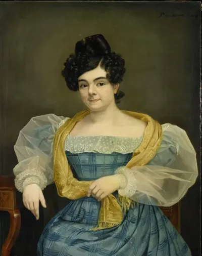 Portrait Of Adriana Johanna Van Wijck Wife Of Johannes Ploos Van Amstel