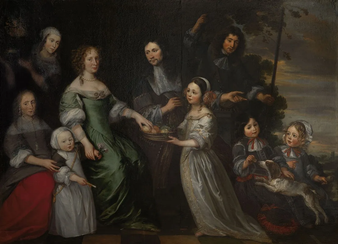 Portrait Of Albert De Grass And Marie Anne Pardo With Their Family