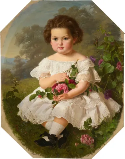 Portrait Of Alexandrine Strube 1859 1920 As A Child