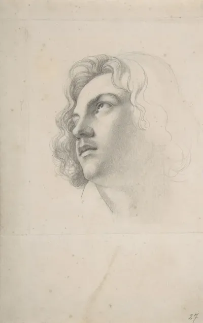 Portrait Of Alfred Rethellooking Up