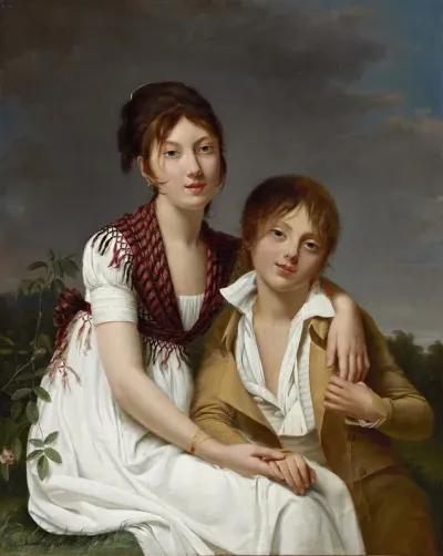 Portrait Of Amelie Justine And Charles Edouard Pontois