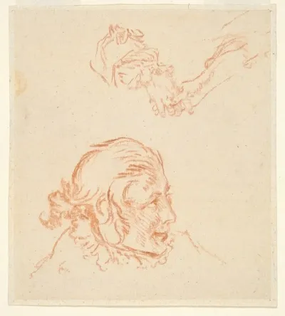 Portrait Of An Actor And Study Of Hands