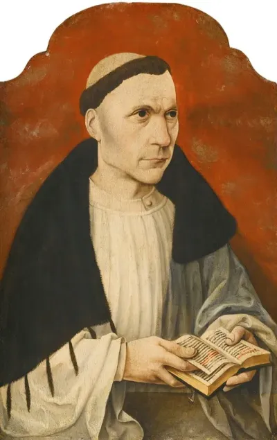 Portrait Of An Augustinian Canon Wearing A Black Almuce