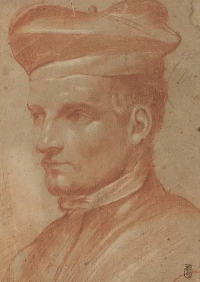 Portrait Of An Ecclesiastic Wearing A Biretta