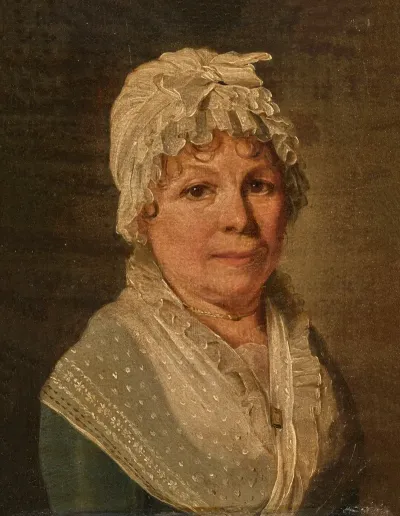 Portrait Of An Elderly Woman In A Lace Bonnet