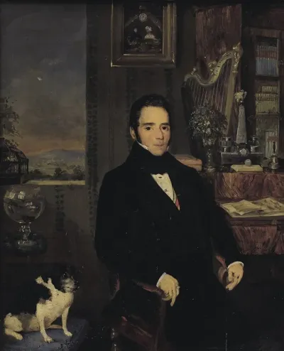 Portrait Of An Elegant Gentleman In His Study