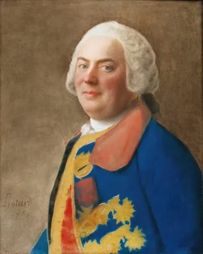 Portrait Of An Officer Wearing The Order Of The Saint Esprit