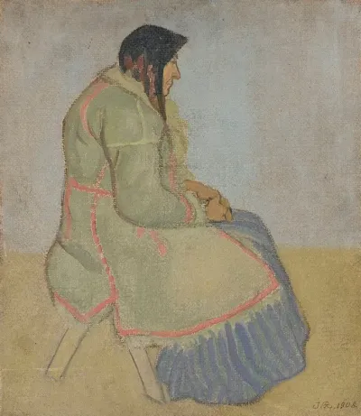 Portrait Of An Old Village Woman