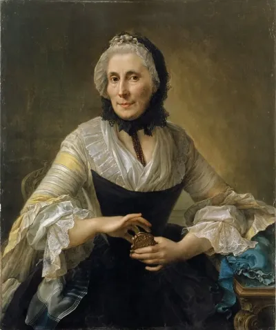 Portrait Of An Unknown Lady With A Golden Chocolate Box