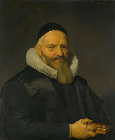 Portrait Of Anthony De Wale 1573 1639 Professor Of Theology At The University In Leiden