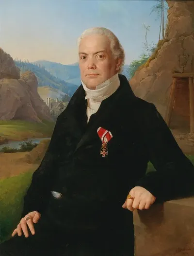 Portrait Of Anton Ritter Mantz Von Mariensee Mantua 1757 1830 Bad Ischl Owner Of A Mine And Smelting Works In The Bukovina