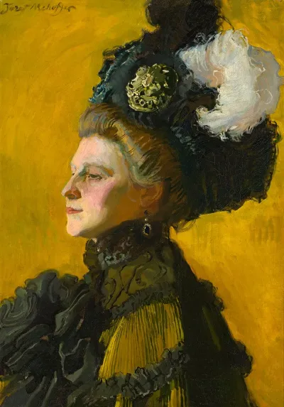 Portrait Of Artists Wife Jadwiga Nee Janakowska