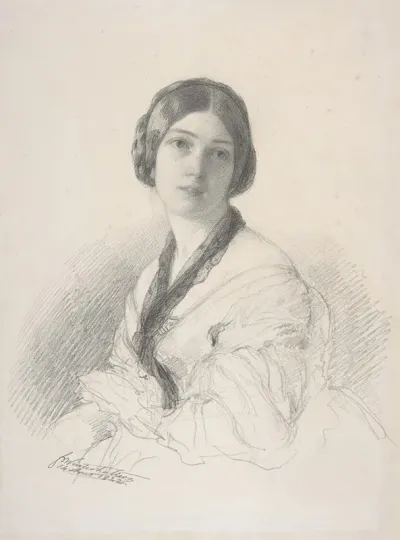 Portrait Of Baroness Gudin Nee Margareth Louis Hay