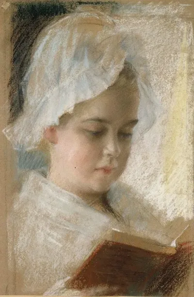 Portrait Of Berta Edelfelt Study