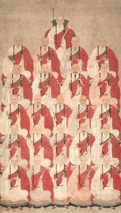 Portrait Of Buddhist Monks Of Obaku Sect
