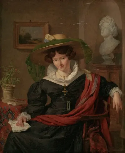 Portrait Of Carolina Frederica Kerst Wife Of Louis Royer