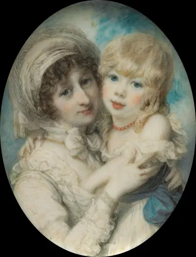 Portrait Of Catherine Clemens And Her Son John Marcus Clemens