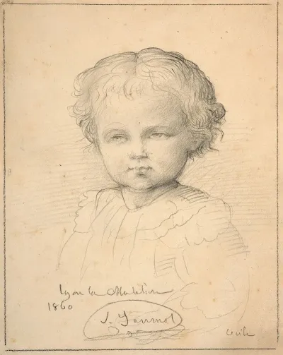 Portrait Of Cecile Daughter Of The Artist At 3 Years Old