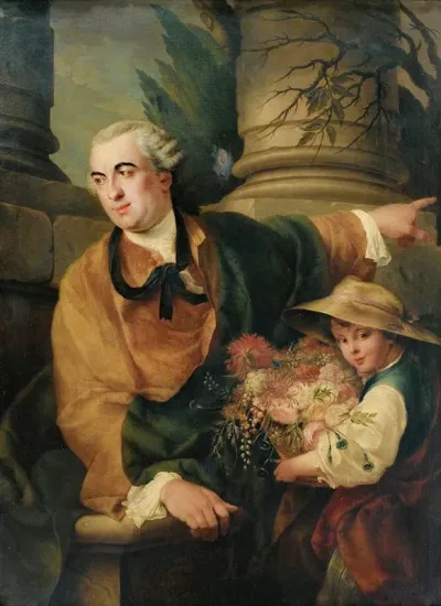 Portrait Of Charles Claude Flahault De La Billarderie Comte Dangiviller 1730 1810