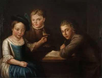 Portrait Of Charles Jean Louis And Gabrielle Spruyt The Artists Children
