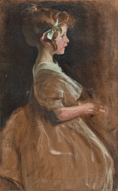 Portrait Of Charlotte Lollotte Aman Jean Nee Simon 1897 1994