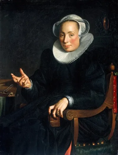Portrait Of Christina Wtewael Van Halen 1568 1629