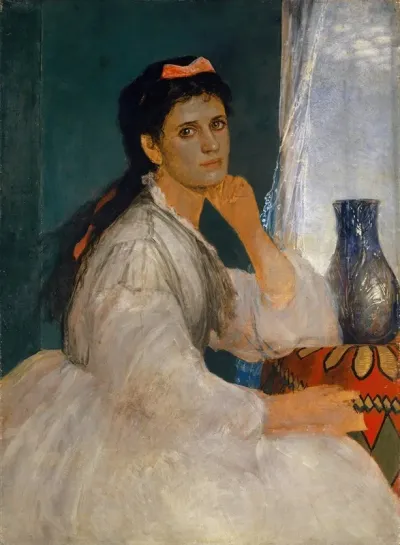 Portrait Of Clara Bocklin Eldest Daughter Of The Artist