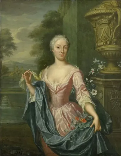 Portrait Of Claudine Van Royen Born 1712 Wife Of Pieter Teding Van Berkhout