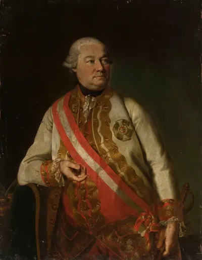 Portrait Of Count Andreas Hadik Von Futak 1710 1790 With The Star Of The Military Order Of Maria Theresa On His Breast