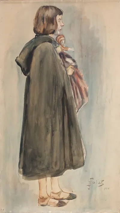 Portrait Of Daughter Kuka With A Doll