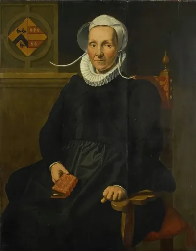 Portrait Of Dirckje Tymansdr Gael Called Van Der Graft Wife Of Mattheus Augustijnsz Steyn