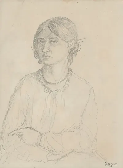 Portrait Of Dorelia With Braided Hair