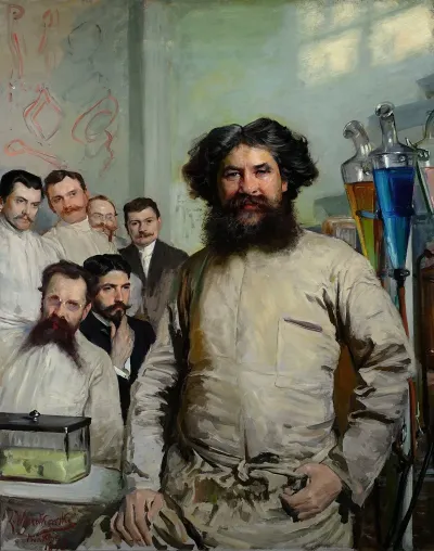 Portrait Of Dr Ludwik Rydygier With Assistants