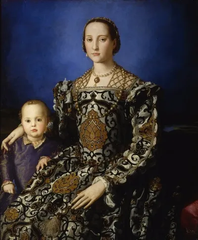 Portrait Of Eleanor Of Toledo With Her Son Giovanni De Medici