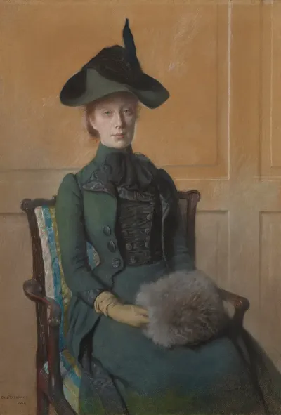 Portrait Of Elizabeth Bruel Seated With Her Hands In A Muff